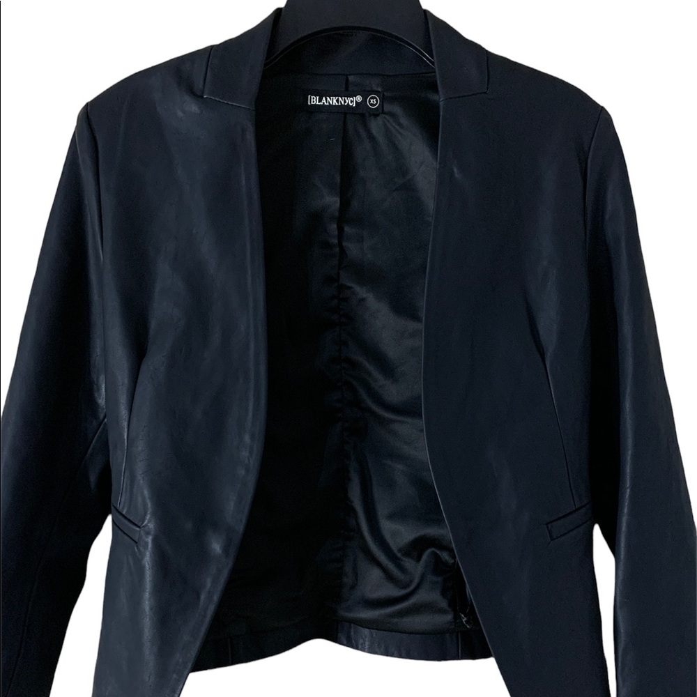 Blank NYC vegan leather Mean streets open front jacket - Picture 4 of 5